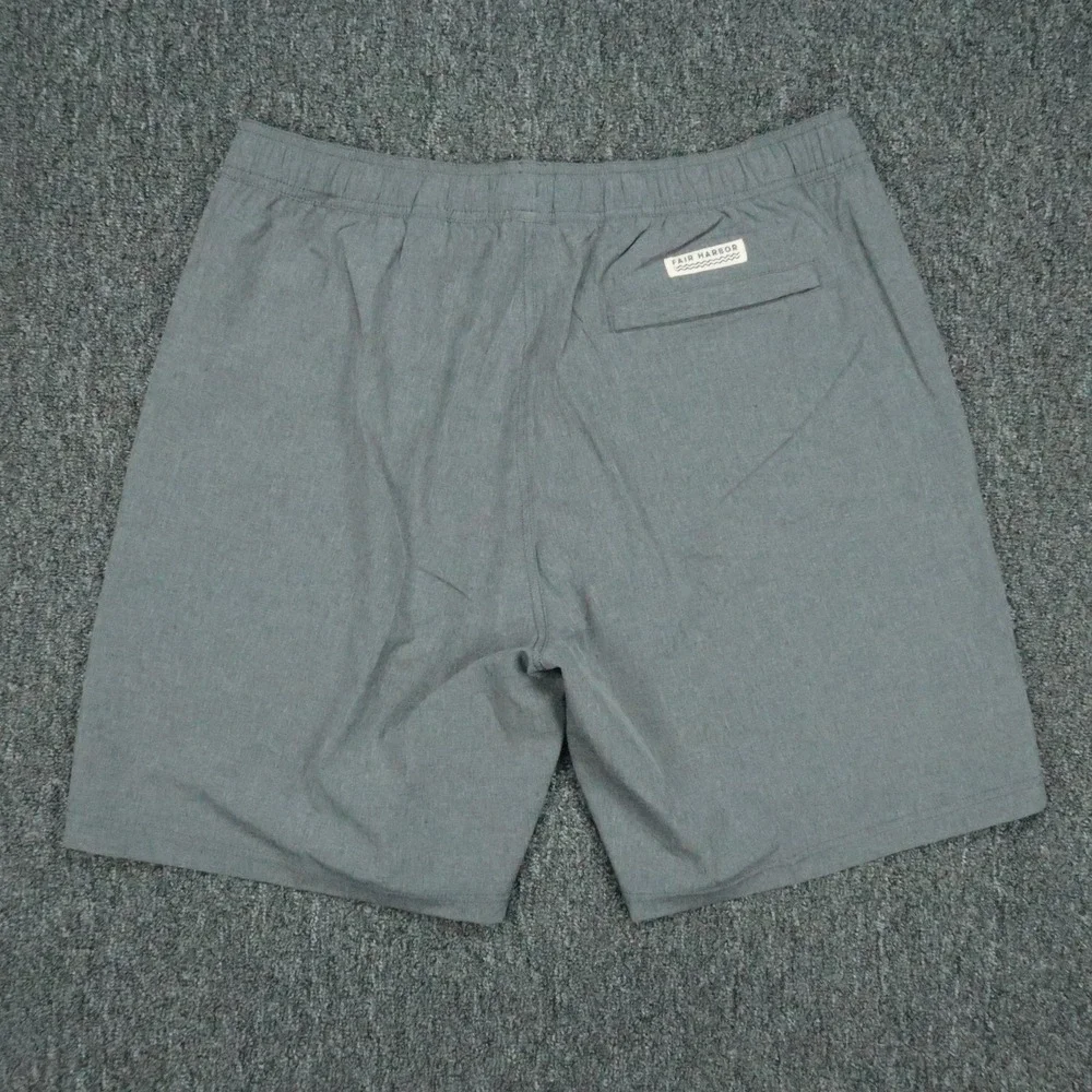 Fair Harbor Swim Shorts Mens XL Gray One Short Beach Stretch Swimming
